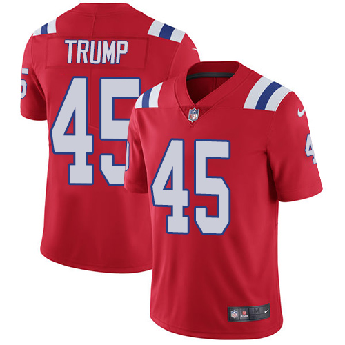Nike Patriots #45 Donald Trump Red Alternate Men Stitched NFL Vapor Untouchable Limited Jersey
