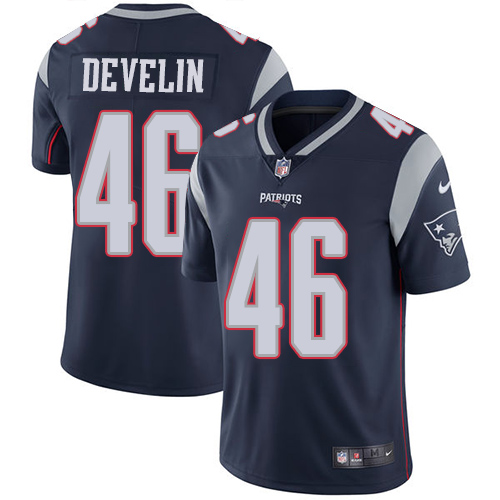 Nike Patriots #46 James Develin Navy Blue Team Color Men Stitched NFL Vapor Untouchable Limited Jersey