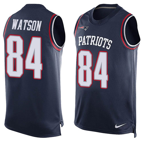 Nike Patriots #84 Benjamin Watson Navy Blue Team Color Men Stitched NFL Limited Tank Top Jersey