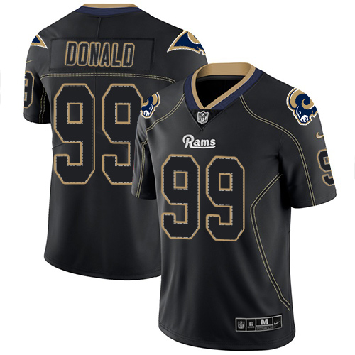 Nike Rams #99 Aaron Donald Lights Out Black Men Stitched NFL Limited Rush Jersey