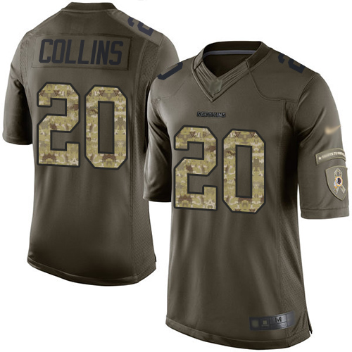 Nike Redskins #20 Landon Collins Green Men Stitched NFL Limited 2015 Salute To Service Jersey