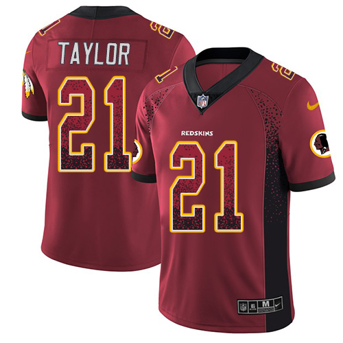 Nike Redskins #21 Sean Taylor Burgundy Red Team Color Men Stitched NFL Limited Rush Drift Fashion Jersey
