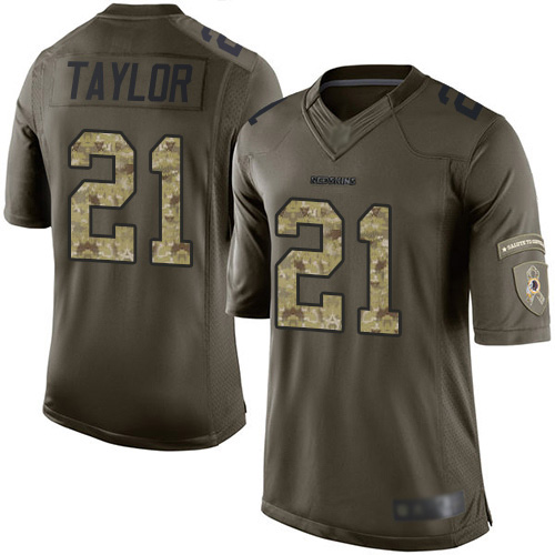 Nike Redskins #21 Sean Taylor Green Men Stitched NFL Limited 2015 Salute To Service Jersey