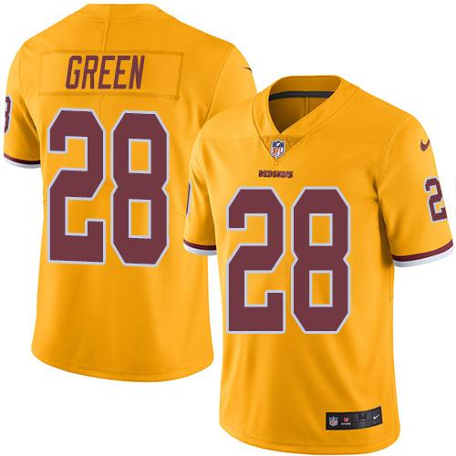 Nike Redskins #28 Darrell Green Gold Men Stitched NFL Limited Rush Jersey
