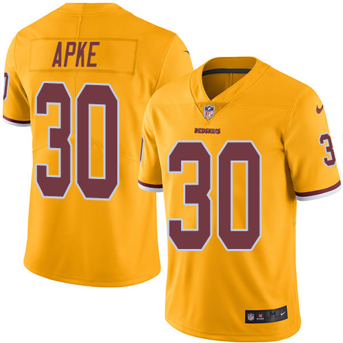 Nike Redskins #30 Troy Apke Gold Men Stitched NFL Limited Rush Jersey
