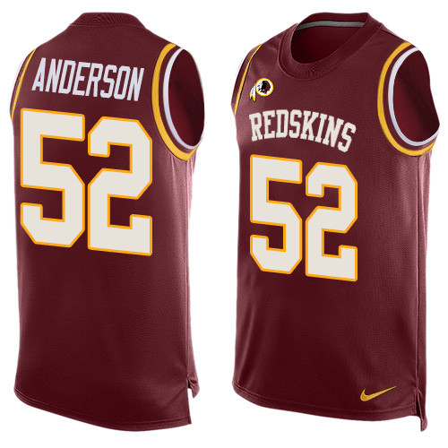 Nike Redskins #52 Ryan Anderson Burgundy Red Team Color Men Stitched NFL Limited Tank Top Jersey