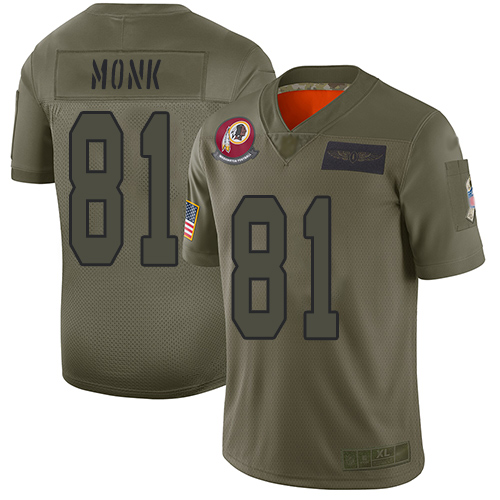 Nike Redskins #81 Art Monk Camo Men Stitched NFL Limited 2019 Salute To Service Jersey