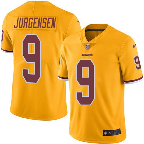 Nike Redskins #9 Sonny Jurgensen Gold Men Stitched NFL Limited Rush Jersey