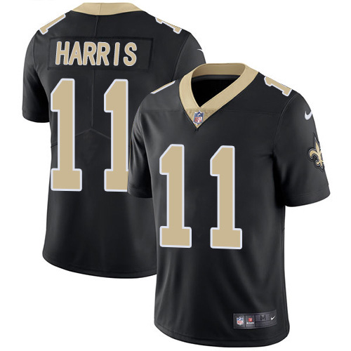 Nike Saints #11 Deonte Harris Black Team Color Men Stitched NFL Vapor Untouchable Limited Jersey