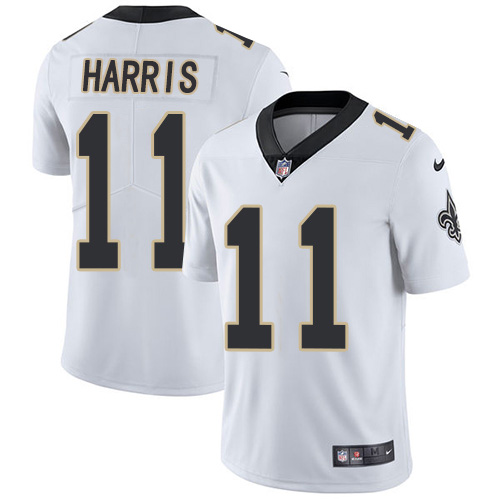 Nike Saints #11 Deonte Harris White Men Stitched NFL Vapor Untouchable Limited Jersey