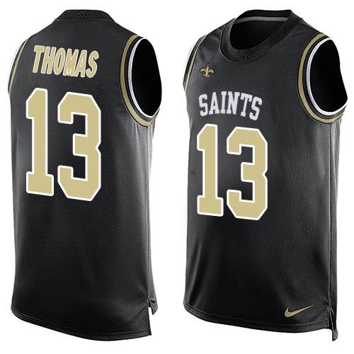 Nike Saints #13 Michael Thomas Black Team Color Men Stitched NFL Limited Tank Top Jersey