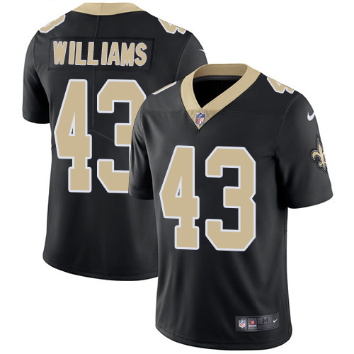 Nike Saints #43 Marcus Williams Black Team Color Men Stitched NFL Vapor Untouchable Limited Jersey