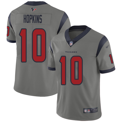 Nike Texans #10 DeAndre Hopkins Gray Men Stitched NFL Limited Inverted Legend Jersey