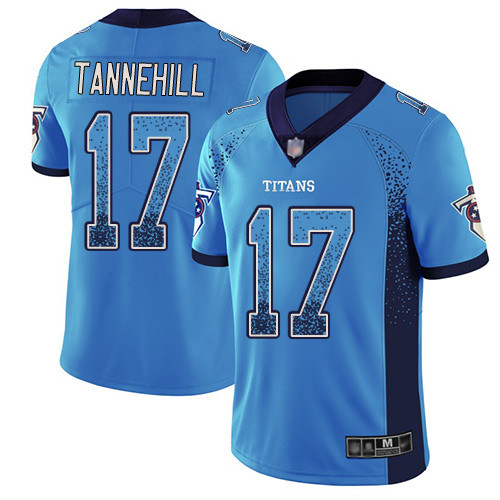 Nike Titans #17 Ryan Tannehill Light Blue Alternate Men Stitched NFL Limited Rush Drift Fashion Jersey