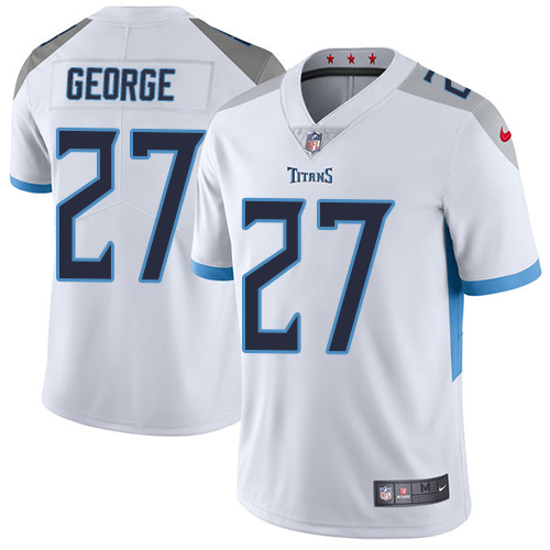 Nike Titans #27 Eddie George White Men Stitched NFL Vapor Untouchable Limited Jersey