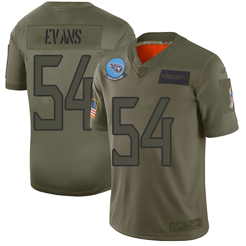 Nike Titans #54 Rashaan Evans Camo Men Stitched NFL Limited 2019 Salute To Service Jersey