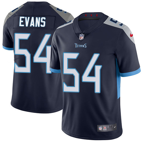 Nike Titans #54 Rashaan Evans Navy Blue Team Color Men Stitched NFL Vapor Untouchable Limited Jersey