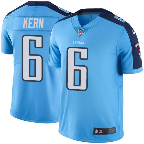 Nike Titans #6 Brett Kern Light Blue Men Stitched NFL Limited Rush Jersey