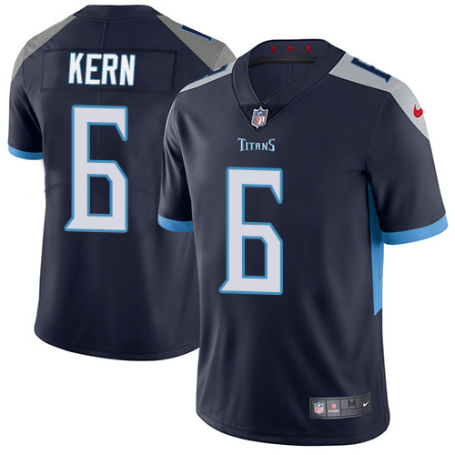 Nike Titans #6 Brett Kern Navy Blue Team Color Men Stitched NFL Vapor Untouchable Limited Jersey