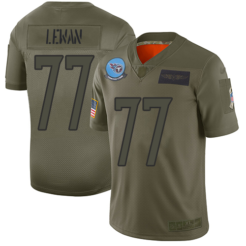 Nike Titans #77 Taylor Lewan Camo Men Stitched NFL Limited 2019 Salute To Service Jersey