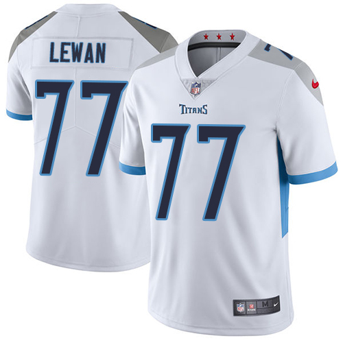 Nike Titans #77 Taylor Lewan White Men Stitched NFL Vapor Untouchable Limited Jersey