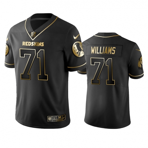 Redskins #71 Trent Williams Men Stitched NFL Vapor Untouchable Limited Black Golden Jersey