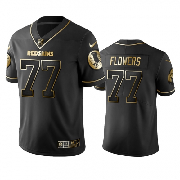 Redskins #77 Ereck Flowers Men Stitched NFL Vapor Untouchable Limited Black Golden Jersey