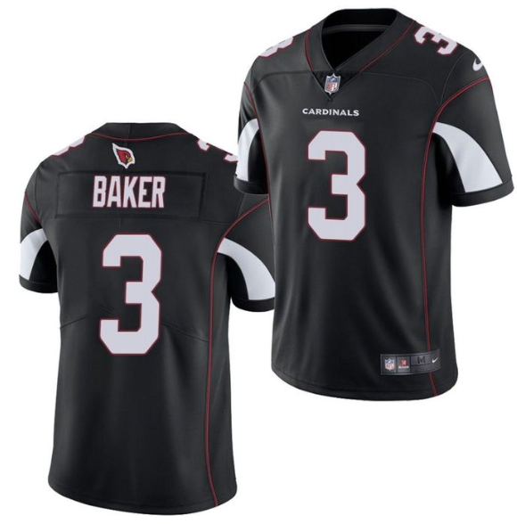 Men Arizona Cardinals #3 Budda Baker Black Vapor Untouchable Limited Stitched