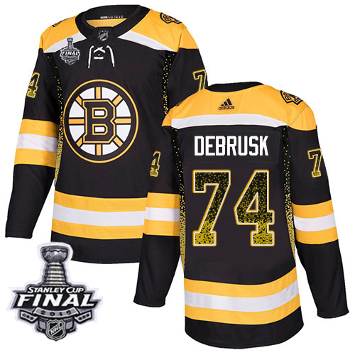 Adidas Bruins #74 Jake DeBrusk Black Home Authentic Drift Fashion 2019 Stanley Cup Final Stitched NHL Jersey