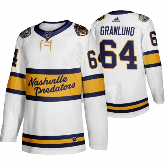 Adidas Predators #64 Mikael Ggranlund Men White 2020 Winter Classic Retro Authentic NHL Jersey