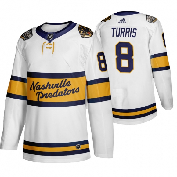Adidas Predators #8 Kyle Turris Men White 2020 Winter Classic Retro Authentic NHL Jersey