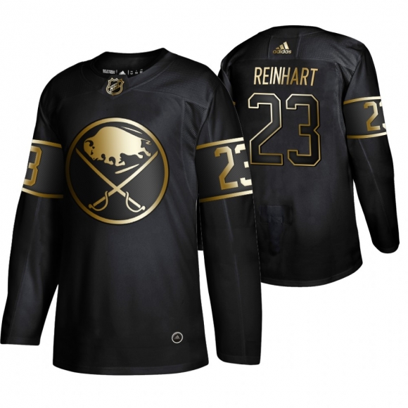 Adidas Sabres #23 Sam Reinhart Men 2019 Black Golden Edition Authentic Stitched NHL Jersey