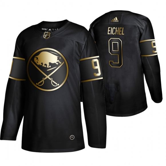 Adidas Sabres #9 Jack Eichel Men 2019 Black Golden Edition Authentic Stitched NHL Jersey