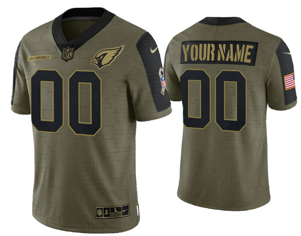 Arizona Cardinals ACTIVE PLAYER 2021 Olive Salute To Service Limited Stitched Jersey