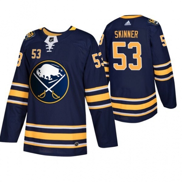 Buffalo Sabres #53 Jeff Skinner Men Navy 50th Anniversary Home Authentic Jersey