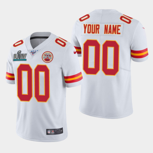 Chiefs ACTIVE PLAYER White Super Bowl LIV Vapor Untouchable Limited Stitched NFL Jersey (Check Description If You Want Women Size)