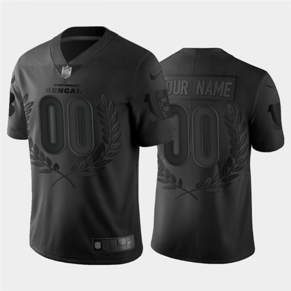 Cincinnati Bengals Customized Black MVP Limited Stitched Jersey (Check Description If You Want Women Size)