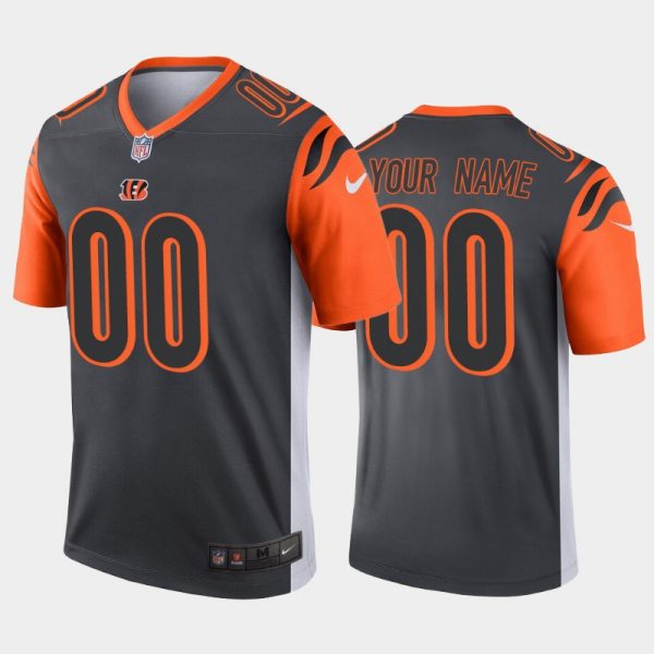 Cincinnati Bengals Customized Silver Inverted Legend Stitched NFL Jersey (Check Description If You Want Women Size)