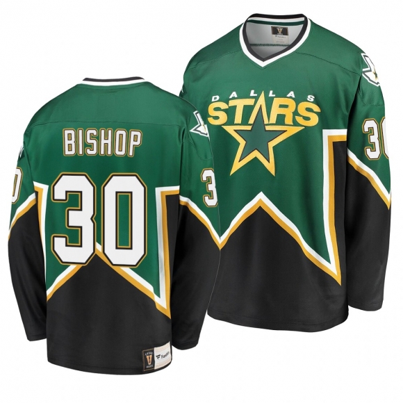 Dallas Stars #30 Ben Bishop Kelly Green Men Heritage Premier Breakaway Player NHL Jersey