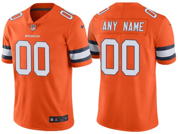 Denver Broncos Customized Orange Team Color Vapor Untouchable Limited Stitched NFL Jersey (Check Description If You Want Women Size)