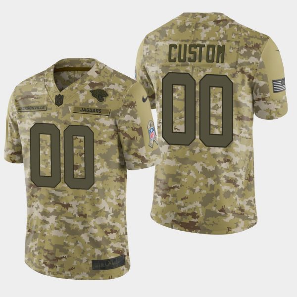 Jacksonville Jaguars Customized Camo Salute To Service NFL Stitched Limited Jersey (Check Description If You Want Women Size)