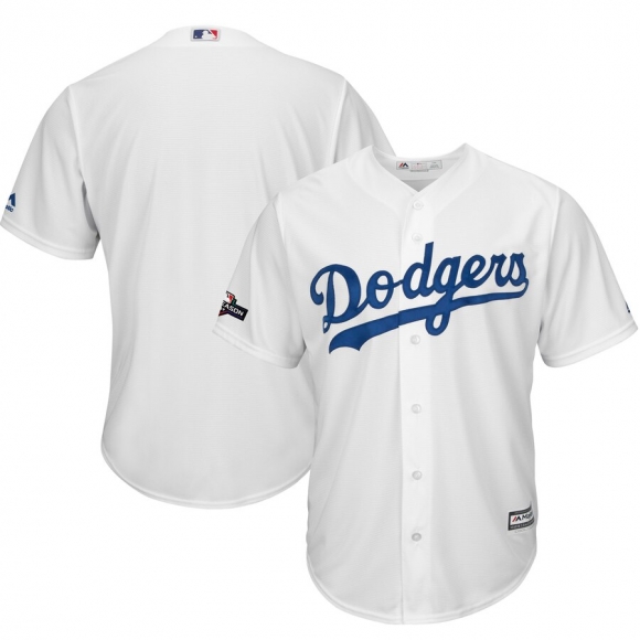 Los Angeles Dodgers Majestic 2019 Postseason Home Official Cool Base Player Jersey White