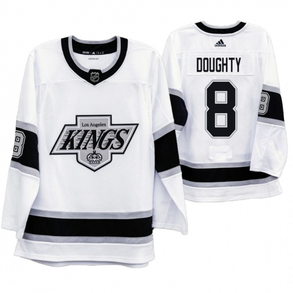 Los Angeles Kings #8 Drew Doughty Men Adidas 2019-20 Heritage White Throwback 90s NHL Jersey