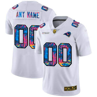 Los Angeles Rams ACTIVE PLAYER Custom 2020 White Crucial Catch Limited Stitched NFL Jersey