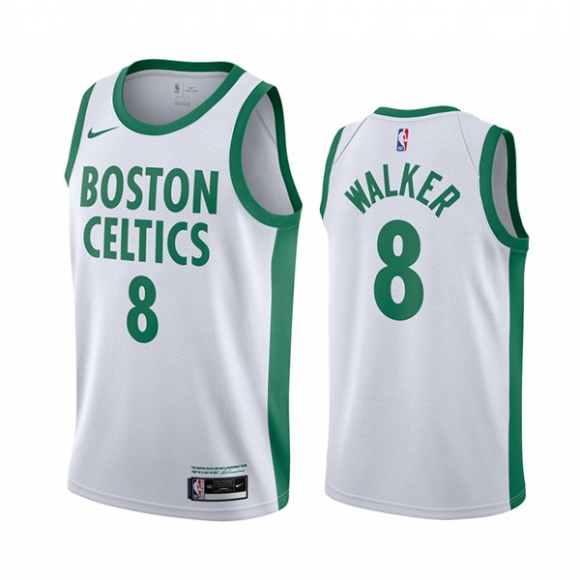 Men Boston Celtics #8 Kemba Walker White 2020-21 NBA City Edition Swingman Stitched Jersey