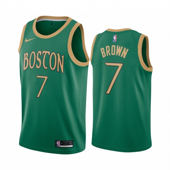 Men Celtics #7 Jaylen Brown Green NBA Stitched Jersey