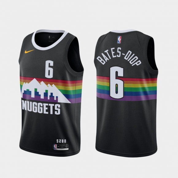Men Denver Nuggets #6 Keita Bates-Diop Black NBA Stitched Jersey
