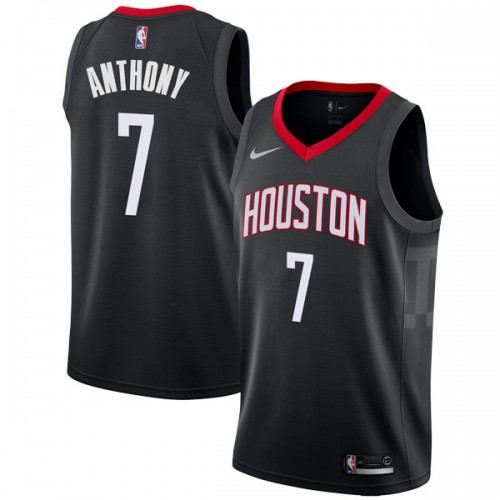 Men Houston Rockets #7 Carmelo Anthony Black NBA Swingman Statement Stitched Jersey