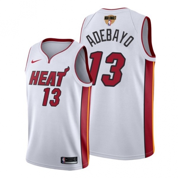 Men Miami Heat White #13 Bam Adebayo 2020 Finals Bound Association Edition Stitched NBA Jersey