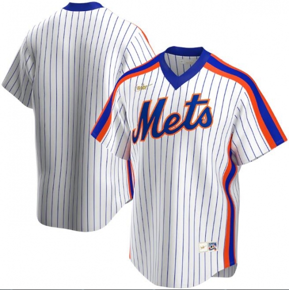 Men New York Mets Blank New White MLB Cool Base Stitched Jersey